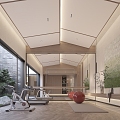 Modern Gym Fitness Area 3d model