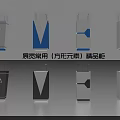 Commonly Used Exhibition Display Cabinets With Square Elements And Premium Design
