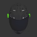 PAVLOV Metallic Helmet Featuring Purple Tinted Visor And Green Illuminated Button