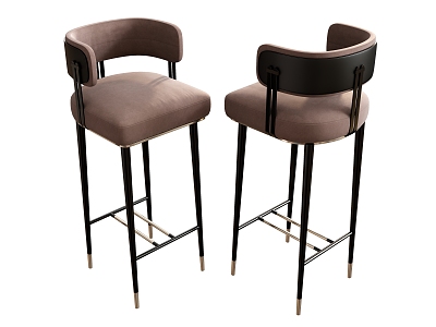 Bar Chair Bar Stool Backrest Bar Chair model