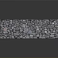 Natural Stacked Stone Wall With Irregular Gray Stones And Reflective Base