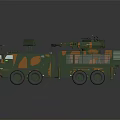 Military Camouflage Vehicle With Multi Wheels Top Antenna And Weapon System