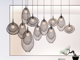 Southeast Asia Chandelier Birdcage Chandelier 3d model