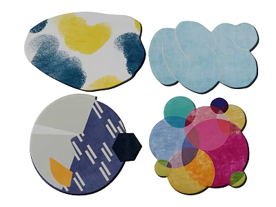Colorful Inflatable Decorations With Various Shapes And Vibrant Patterns 3d model
