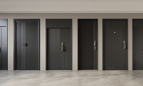 Modern security door 3d model