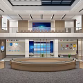 Modern Command Center Centralized Control Center 3d model