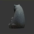 Mother and Baby Bear Hugging Sculpture Artistic Decorative Piece With Textured Surface