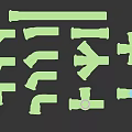 Assorted Plumbing Pipes and Fittings With Elbows Tees Straight Sections and Connectors