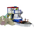 Boat amusement equipment 3d model