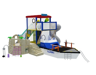 Boat amusement equipment 3d model