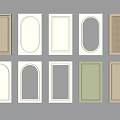 Various Cabinet Door Panel Designs in Different Shapes and Color Tones