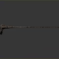 Traditional Scimitar Weapon With Curved Blade And Decorative Metal Handle Design