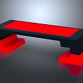 Red And Black Sports Training Bench With Sturdy Padded Surface For Gym Workouts