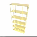 Golden Multi Tiered Modern Shelving Unit For Home Storage And
