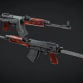 Modern AK74 Assault Rifle Automatic Rifle 3d model