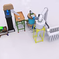 Lapping Machine System Combination 3d model