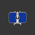 Detailed Satellite Model With Blue Solar Panels White Body And Structure