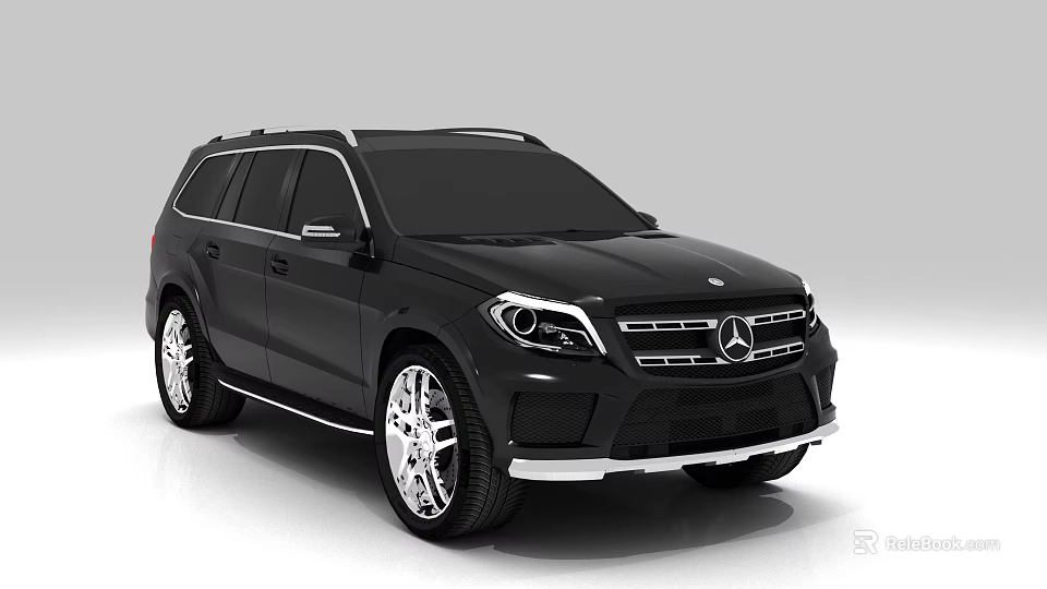 Black Mercedes SUV Modern Exterior Design With Sleek Body And Alloy Wheels 3d model 