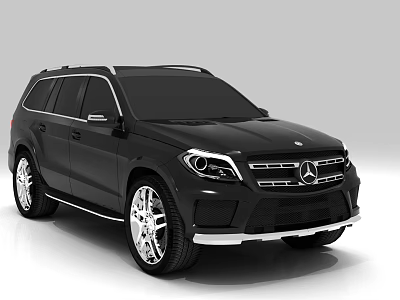 Black Mercedes SUV Modern Exterior Design With Sleek Body And Alloy Wheels 3d model