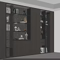 Luxury Modern Side Cabinet With Glass Display Shelves And Built In Ambient LED Lighting