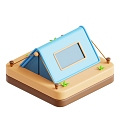 Modern Tent Camping Shed Cartoon Tent 3d model