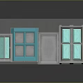 Modern Multi Story Building Design With Glass Facade Green Blue Exterior And Skylight Roof