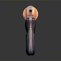 Futuristic Revolver Weapon With Metallic Barrel Vents Black Grip And Sturdy Design