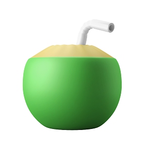 Modern Coconut Drink Cartoon Coconut Drink 3d model