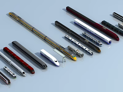 Various Car Models in Different Colors and Stylish Design Features 3d model