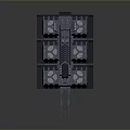 Futuristic Armored Tank With Multiple Cannons And Complex Structure