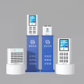 Public Charging And Device Rental Facilities With Free Charging And QR Code Services 3d model