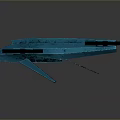 Futuristic Blue Flying Vehicle With Circular Propellers And Modern Aerodynamic Design