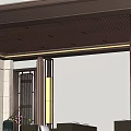New Chinese style pavilion promenade combination 3d model
