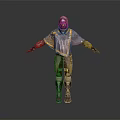 Futuristic Armored Character With Cape And Detailed Armor Design In 3D Render