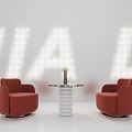 Modern leisure sofa combination leisure chair 3d model