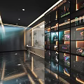 Modern Internet Cafe Peripheral Display Internet Cafe Rest Area Modern Internet Cafe 3d model