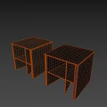 Pair of Modern Black Coffee Tables With Open Shelf Design For Living Room