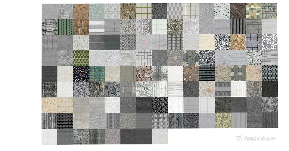 Various Garden Decor Texture Patterns For Creative Outdoor Design Ideas 3d model