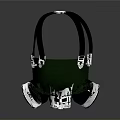 Military Green Gas Mask With Dual Filters As Protective Weapon Gear Equipment