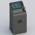 Public Facility Self Service Terminal With Display Screen Keypad And Control Lever