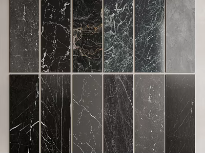 Modern Interior Wall Panels With Various Marble Textures And Color Options 3d model