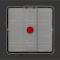 Industrial IBC Storage Tank With Metal Frame White Container Red Cap And Wooden Pallet