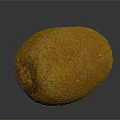 Fresh Ripe Golden Kiwi Fruit With Fuzzy Yellow Skin And Oval Shape