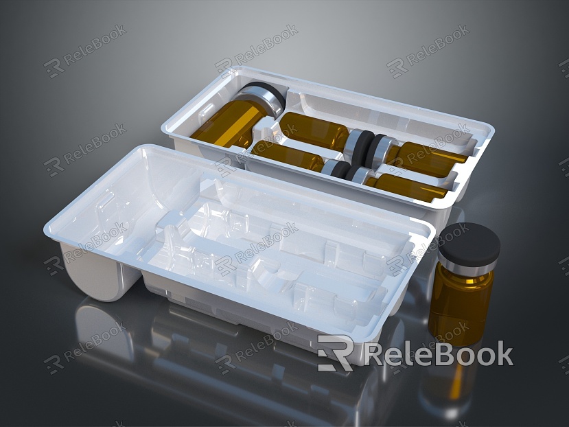 modern medicine bottle medicine box glass medicine bottle model