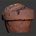 Delicious Red Cupcake With Chocolate Drizzle And Nut Sprinkles On Top