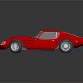 Red Classic Sports Car With Sleek Design Shiny Finish On Dark Background