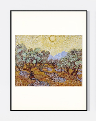 Light Luxury Van Gogh Landscape Oil Painting Decorative Hanging Painting 3d model