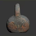 Rusty Vintage Kettlebell As Unique Household Item With Rough Texture Design