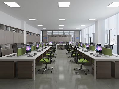 modern public office area office space 3d model