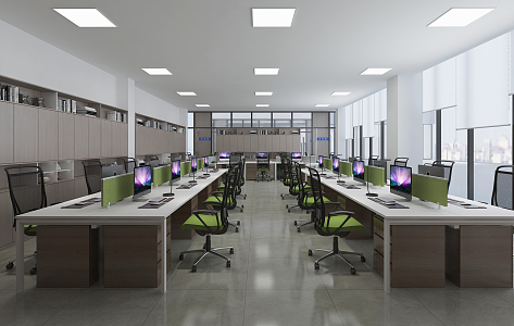 modern public office area office space 3d model